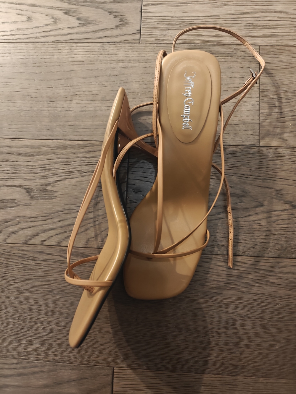 Jeffrey Campbell Tan Strappy Slingback Sandals for Women